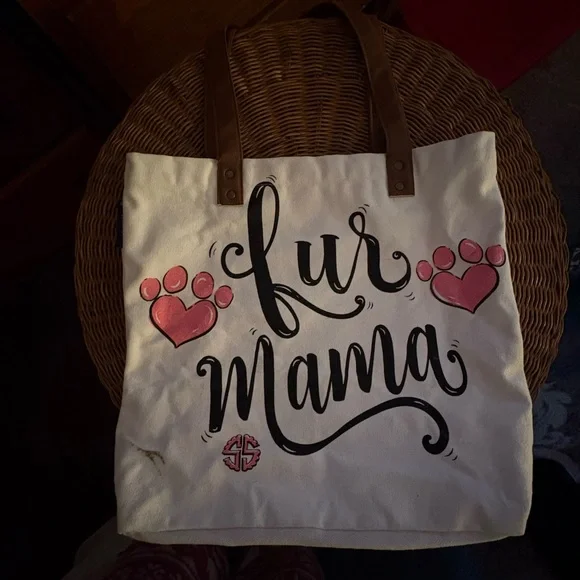 Simply Southern White Tote with Pink Accents - Picture 4 of 10